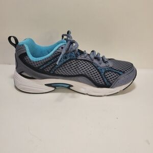 Fila Windshift Gray Scuba Blue Breathable Running Sneaker Women's Size 6
